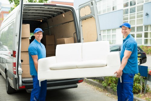 Preparing boxes and household items before moving day