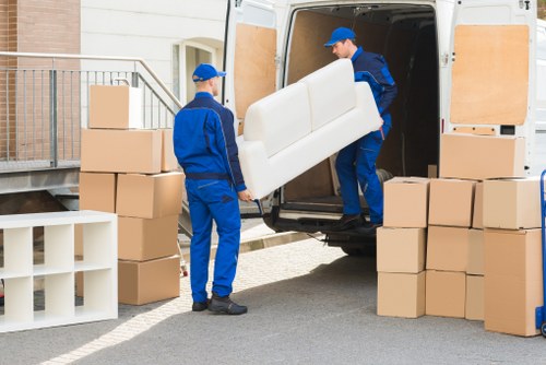 A man and van service planning loading and access for a Denmarkhill move