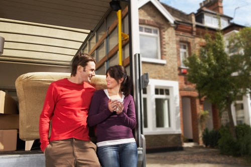 Careful loading of household items during a Denmarkhill removal service